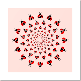 Ladybug mandala Posters and Art